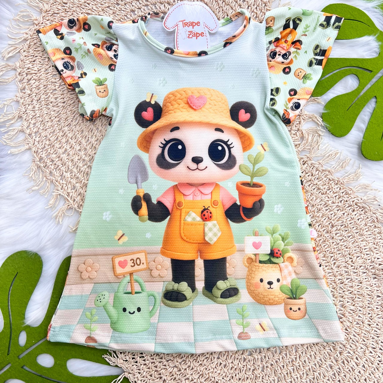  Vestido Futura Bióloga Panda Verde